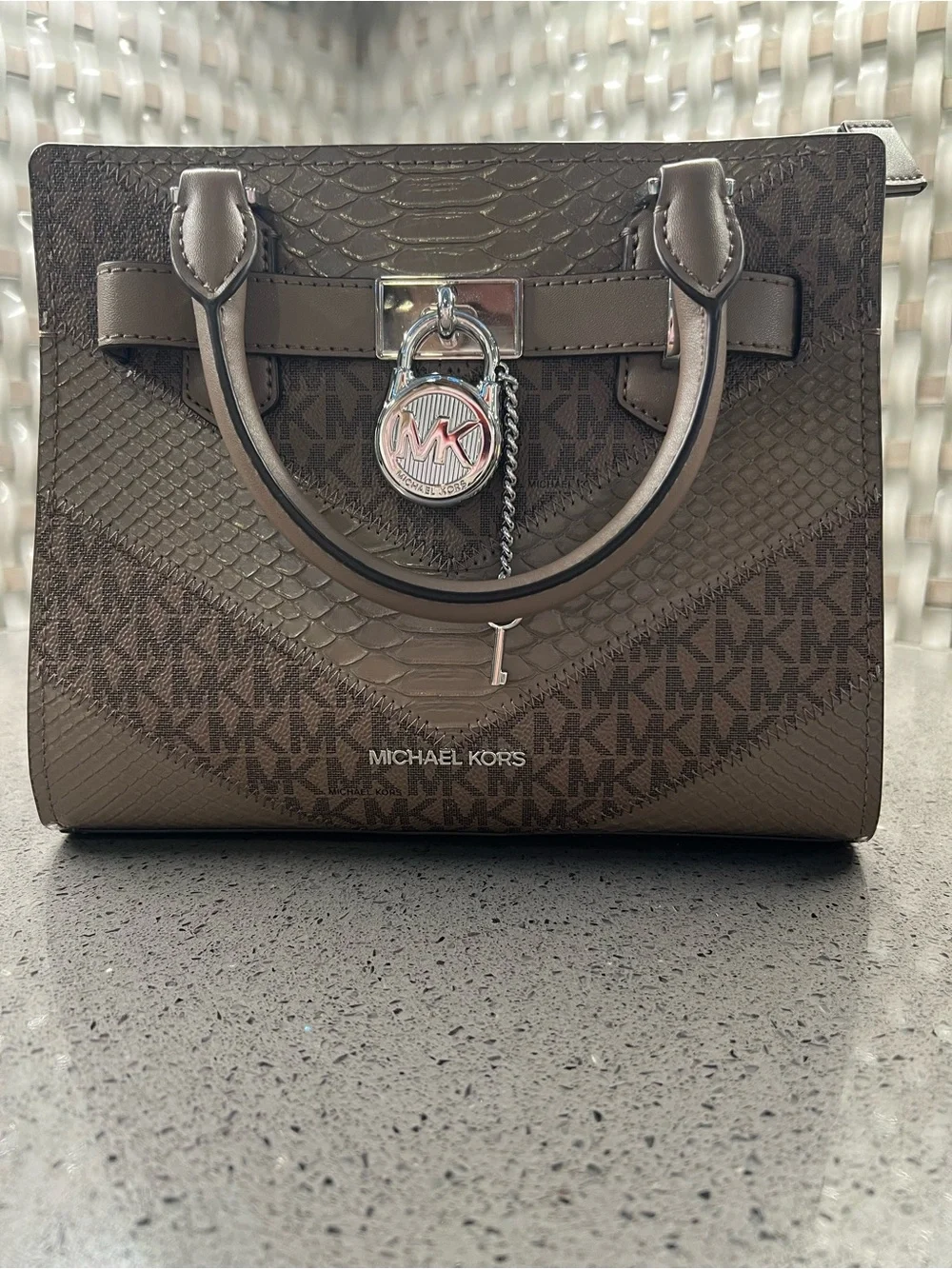 Michael Kors Brown MK Logo Satchel